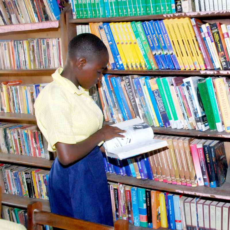 Student in the Library